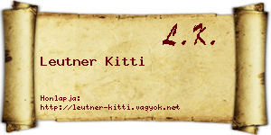 Leutner Kitti névjegykártya